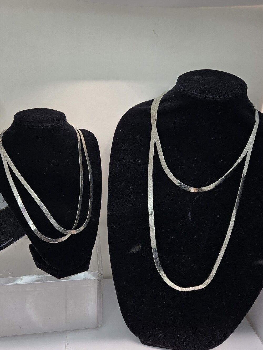 Herringbone Layered Necklace - Silver Tone DM